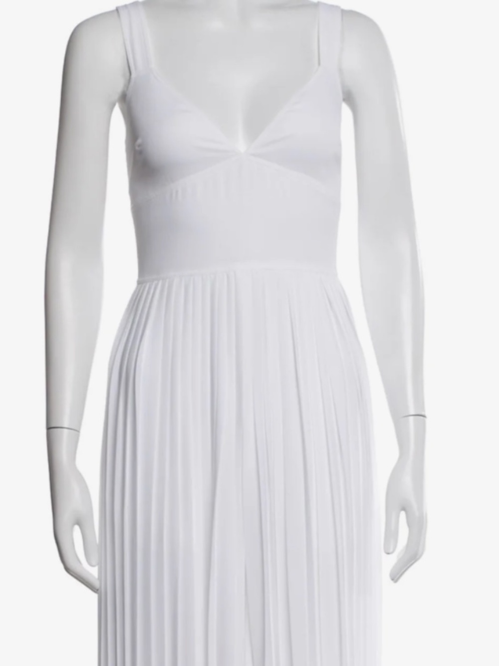 Vince White V-Neck Pleated Jumpsuit - Size 4